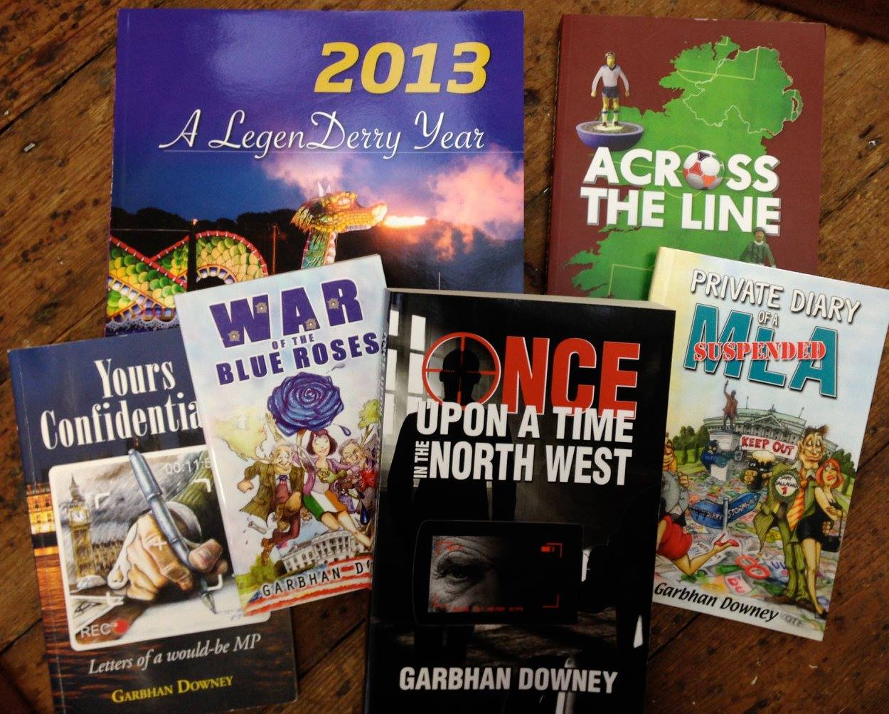 A selection of books by Garbhán Downey